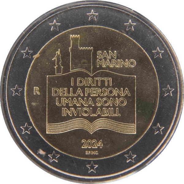 Сан-Марино 2 Евро (2024) KM#