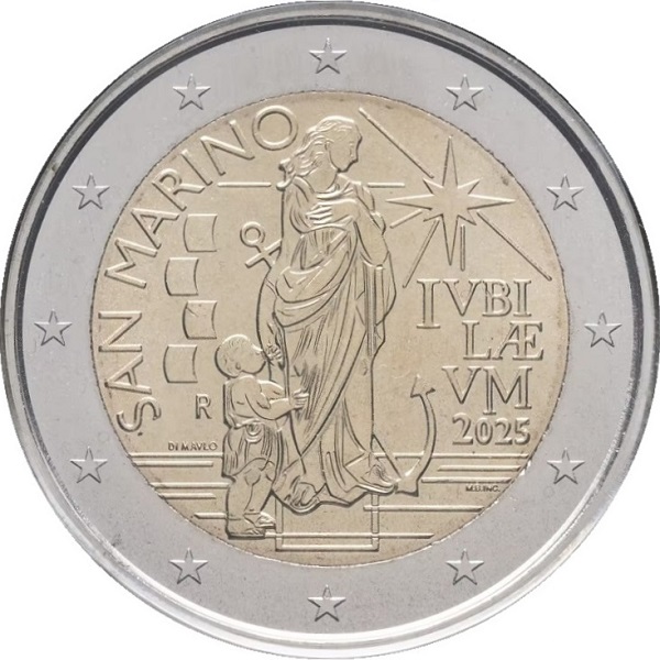 Сан-Марино 2 Евро (2025) KM#