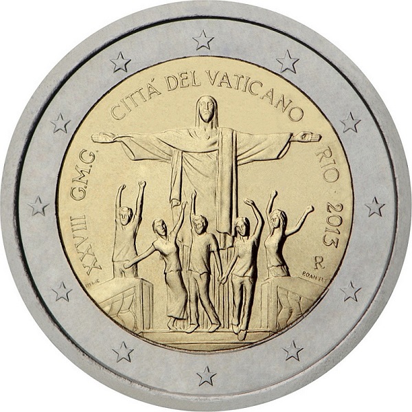 Ватикан 2 Евро (2013) KM#