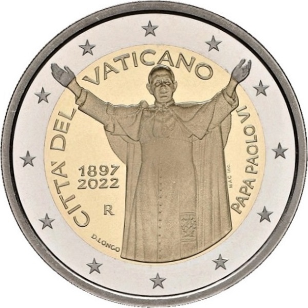 Ватикан 2 Евро (2022) KM#