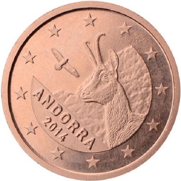 Андорра 1 Евро цент (2014) KM#