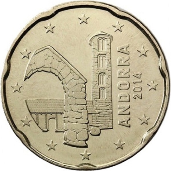 Андорра 20 Евро цент (2014) KM#