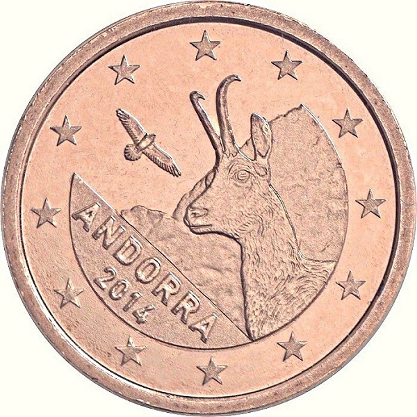 Андорра 5 Евро цент (2014) KM#