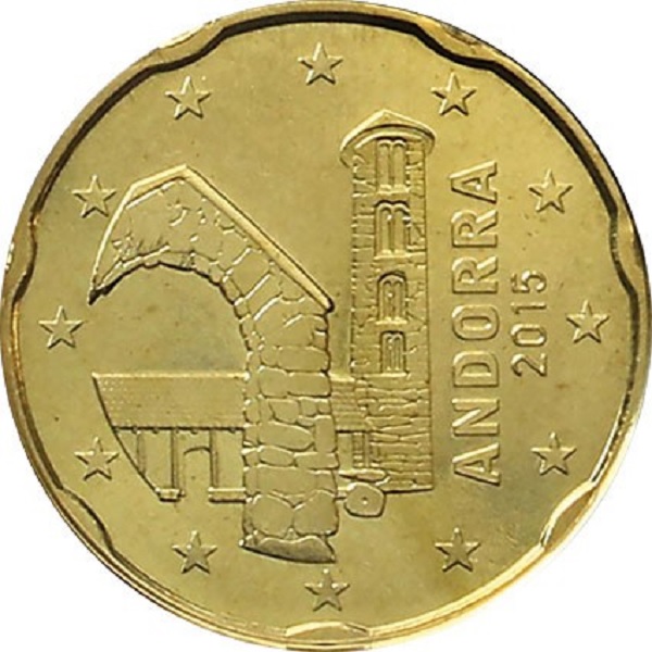 Андорра 20 Евро цент (2015) KM#