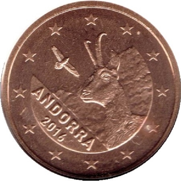 Andorra 5 Euro cent (2016) KM#