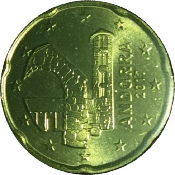 Андорра 20 Евро цент (2017) KM#