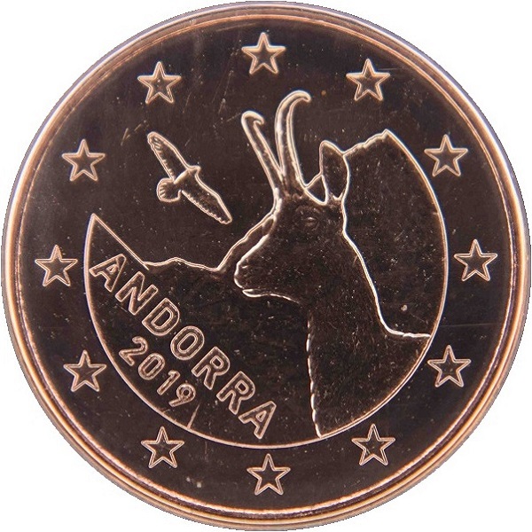 Андорра 1 Евро цент (2019) KM#