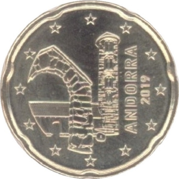 Андорра 20 Евро цент (2019) KM#