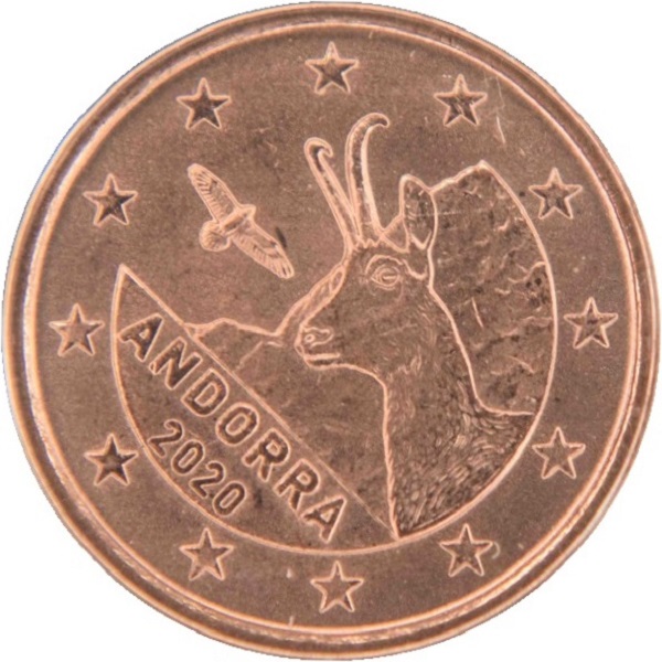 Андорра 1 Евро цент (2020) KM#