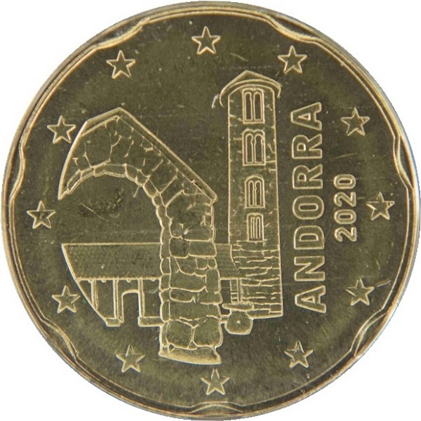 Андорра 20 Евро цент (2020) KM#