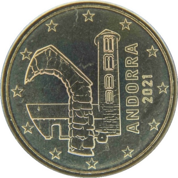 Андорра 10 Евро цент (2021) KM#