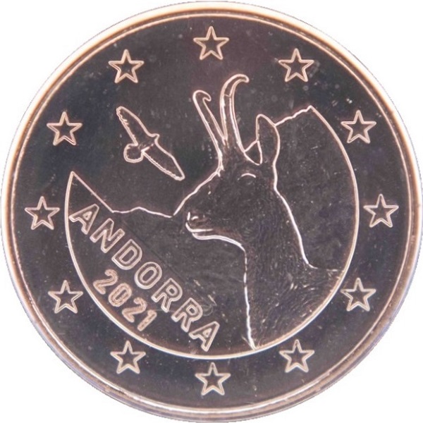 Андорра 1 Евро цент (2021) KM#