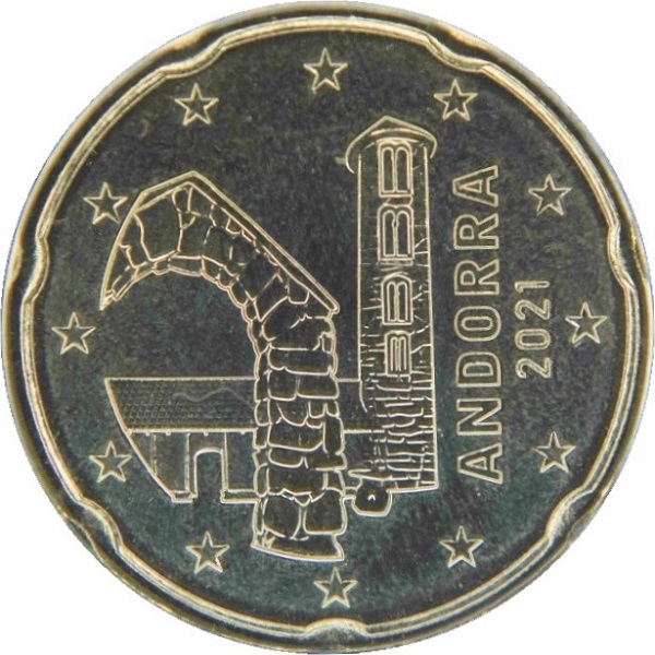 Андорра 20 Евро цент (2021) KM#