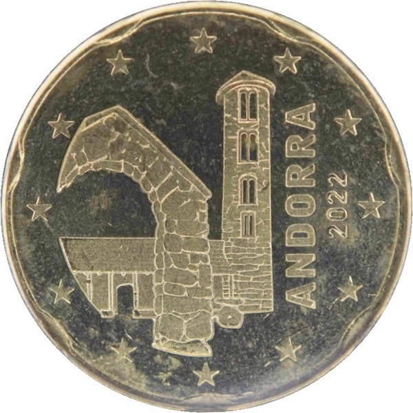 Андорра 20 Евро цент (2022) KM#