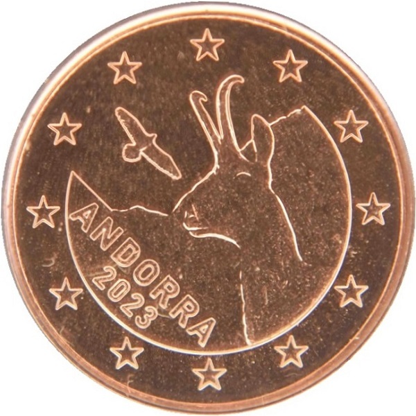 Андорра 1 Евро цент (2023) KM#