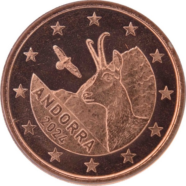 Андорра 1 Евроцент (2024) KM#