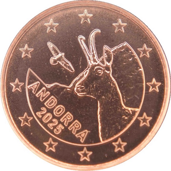 Andorra 1 Eurocent (2025) KM#