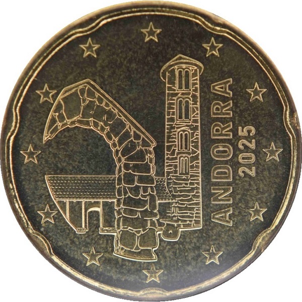 Андорра 20 Евроцент (2025) KM#