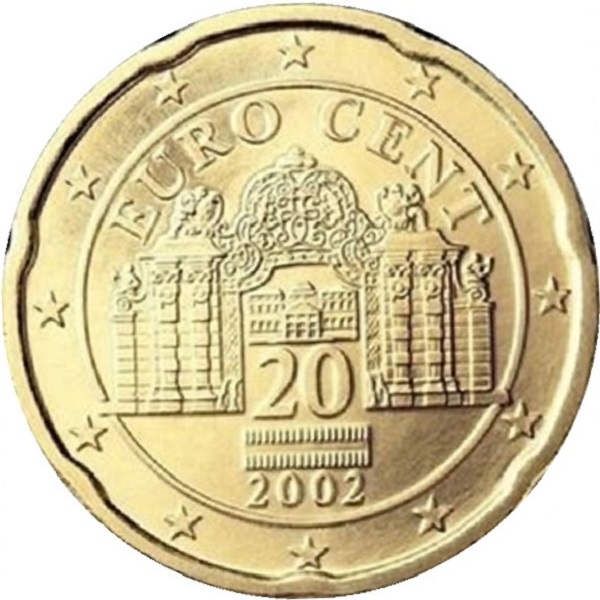 Австрия 20 Евроцент (2002) KM#