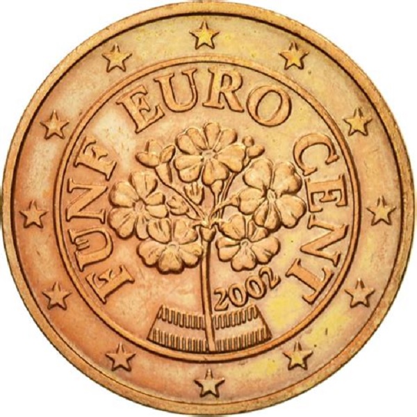 Австрия 5 Евроцент (2002) KM#