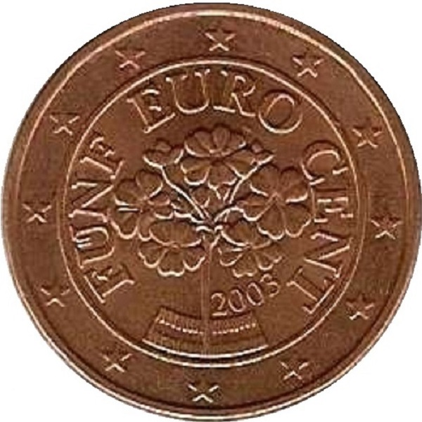 Австрия 5 Евроцент (2003) KM#