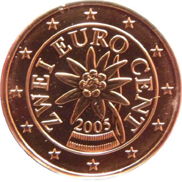 Австрия 2 Евроцент (2005) KM#