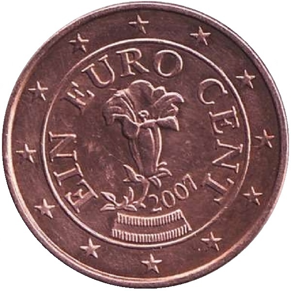 Австрия 1 Евроцент (2007) KM#