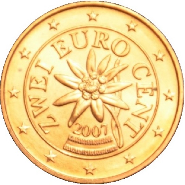 Австрия 2 Евроцент (2007) KM#