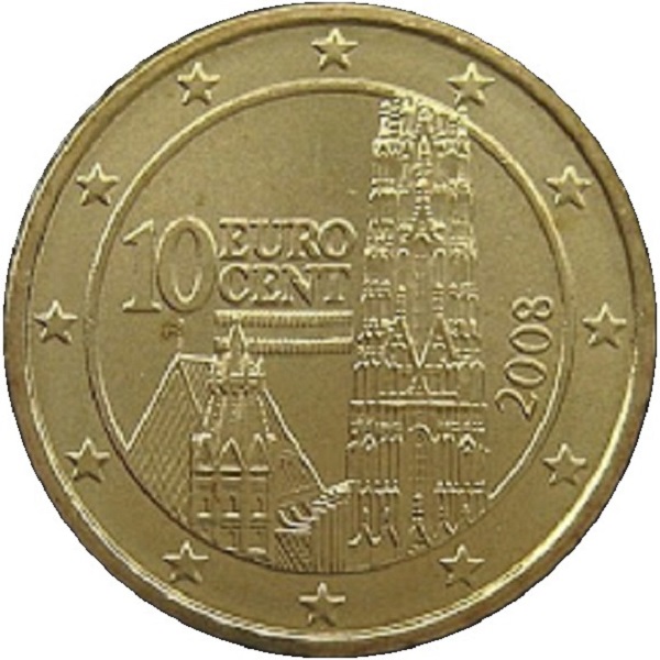Австрия 10 Евроцент (2008) KM#