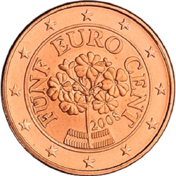 Австрия 5 Евроцент (2008) KM#
