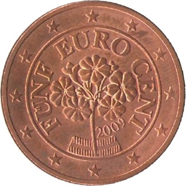 Австрия 5 Евроцент (2009) KM#