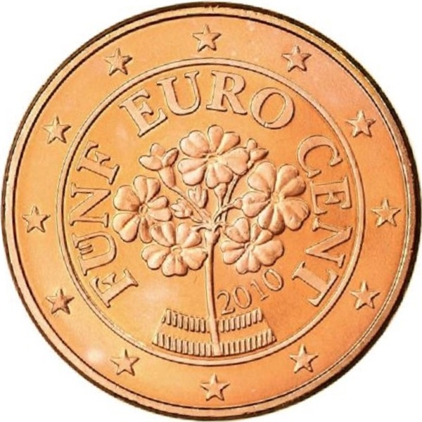 Австрия 5 Евроцент (2010) KM#