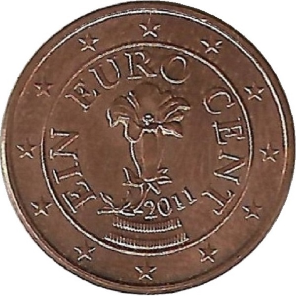Austria 1 Eurocent (2011) KM#