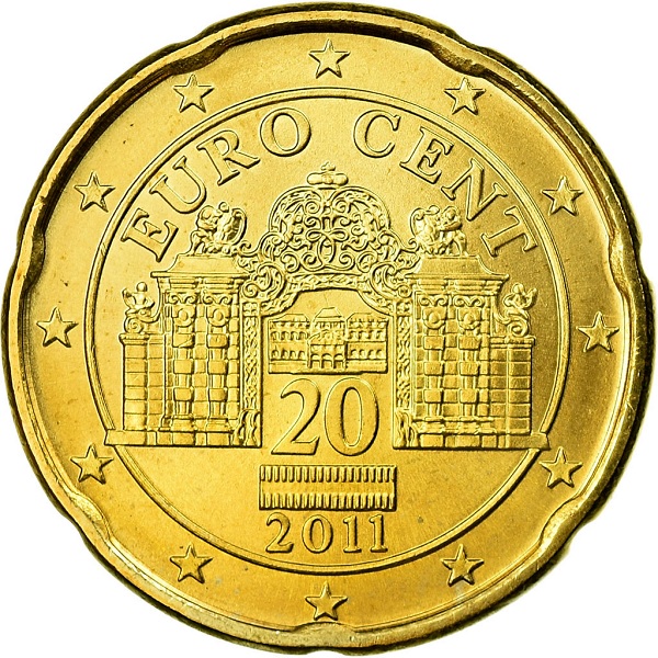 Австрия 20 Евро цент (2011) KM#