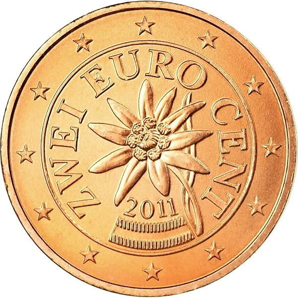 Austria 2 Euro cent (2011) KM#