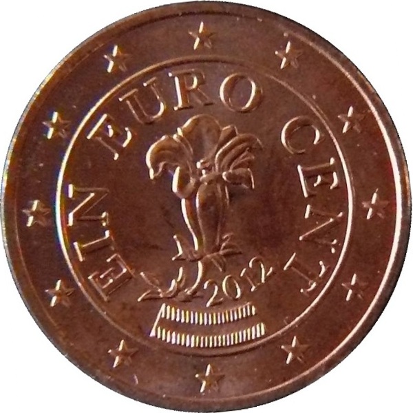 Австрия 1 Евро цент (2012) KM#