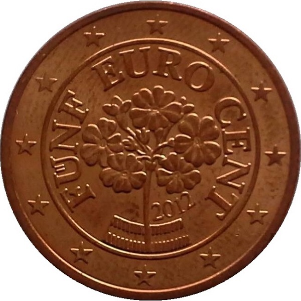 Австрия 5 Евро цент (2012) KM#