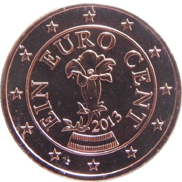 Австрия 1 Евро цент (2013) KM#