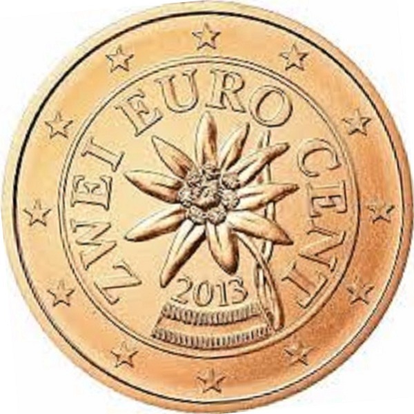 Австрия 2 Евро цент (2013) KM#