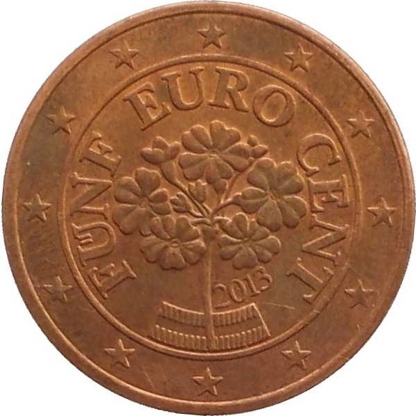 Австрия 5 Евро цент (2013) KM#