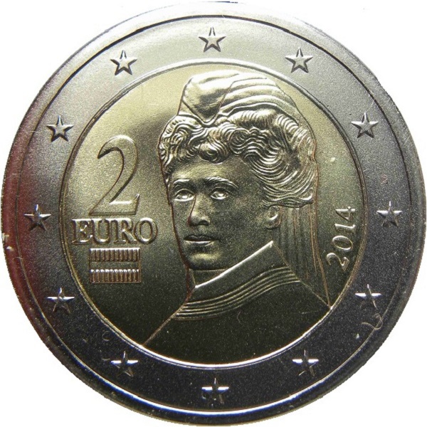 Австрия 2 Евро (2014) KM#