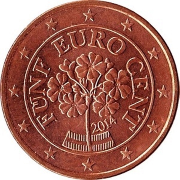 Австрия 5 Евро цент (2014) KM#