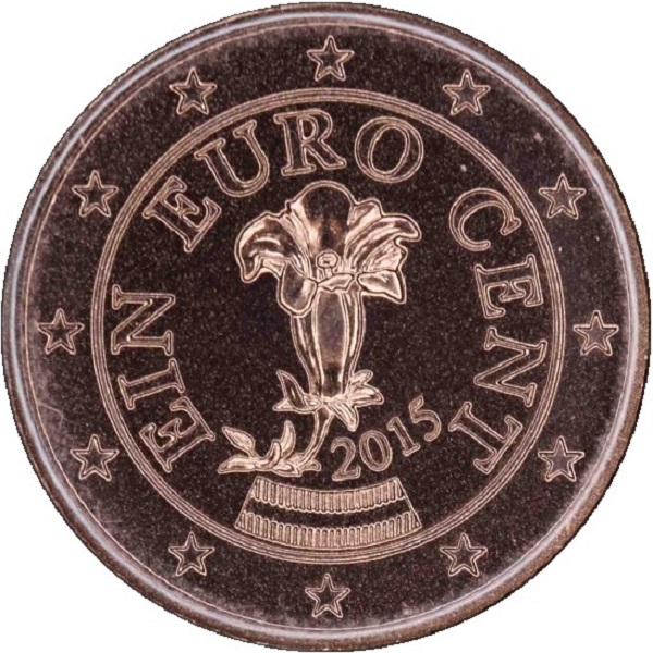 Австрия 1 Евро цент (2015) KM#