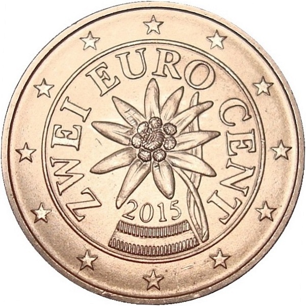Австрия 2 Евро цент (2015) KM#