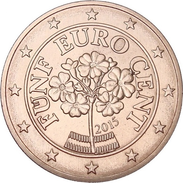 Австрия 5 Евро цент (2015) KM#