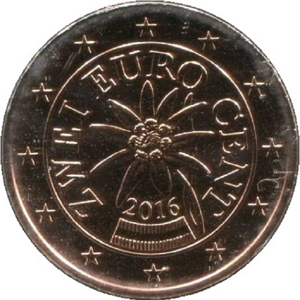 Австрия 2 Евро цент (2016) KM#