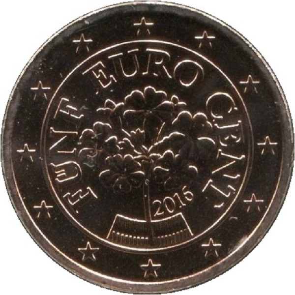 Австрия 5 Евро цент (2016) KM#