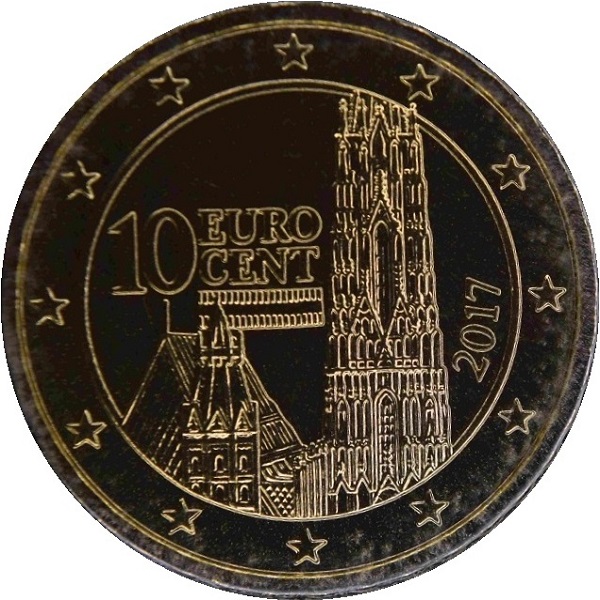 Австрия 10 Евро цент (2017) KM#