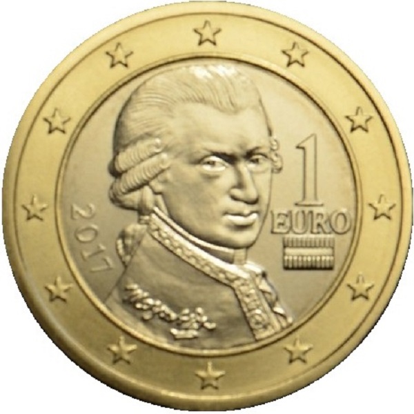 Австрия 1 Евро (2017) KM#