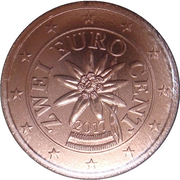 Австрия 2 Евро цент (2017) KM#